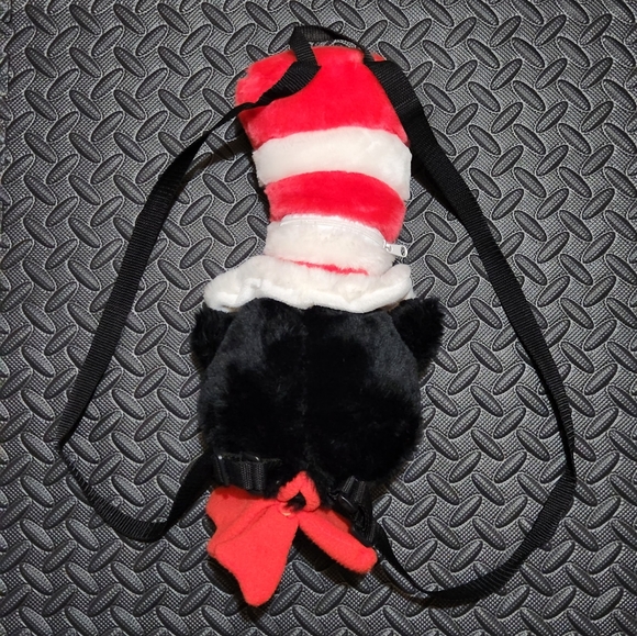 90s Vintage Cat in the Hat Plush Backpack Nostalgia - Picture 5 of 6